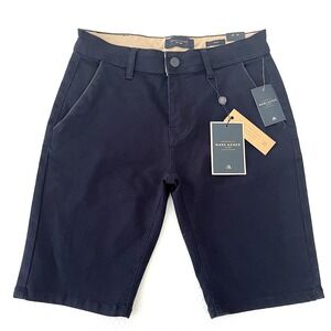 Marc Asher Men's Shorts Size 30" Navy Blue Superior Stretch Slim Fit Pockets NWT